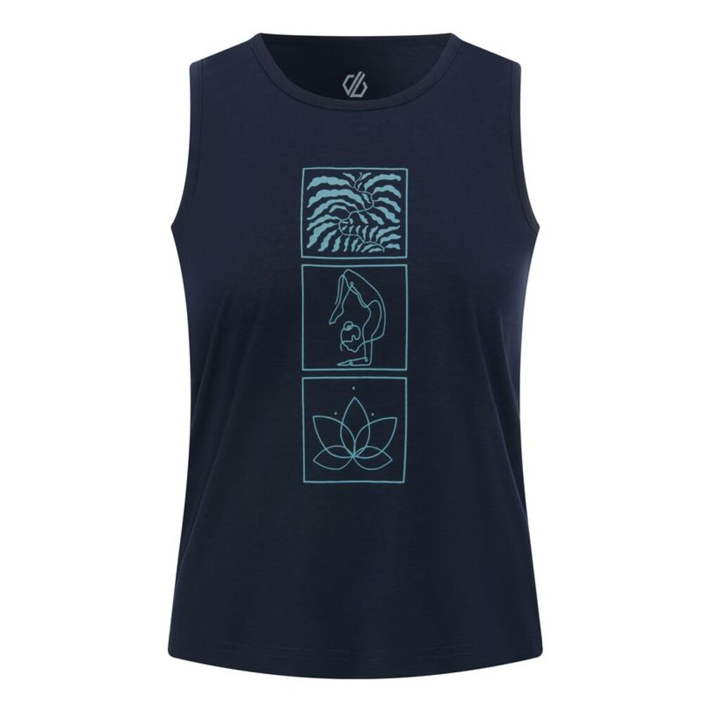 Dare 2B Womens/Ladies Harmonic Mandala Lotus Bamboo Tank Top / Navy